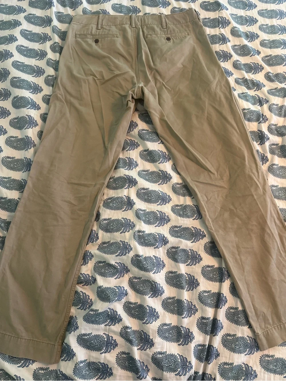 Men's Khaki Straight-Leg Pants